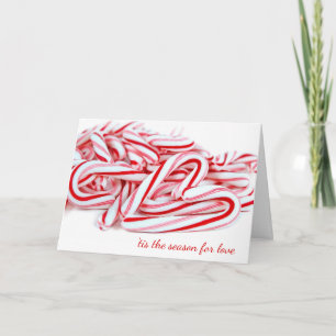 Cartes Pour Fêtes Annuelles Holiday Love Sucre de canne Heart