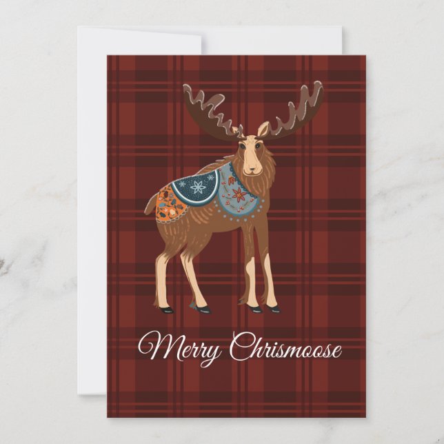 Cartes Pour Fêtes Annuelles Holiday Moose Card (Devant)