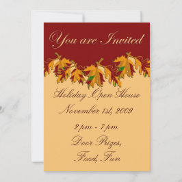 Cartes Pour Fêtes Annuelles Holiday Open House Novembre Thanksgiving