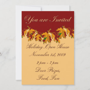 Cartes Pour Fêtes Annuelles Holiday Open House Novembre Thanksgiving