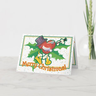Cartes Pour Fêtes Annuelles Holly Berries Dixieland Jazz