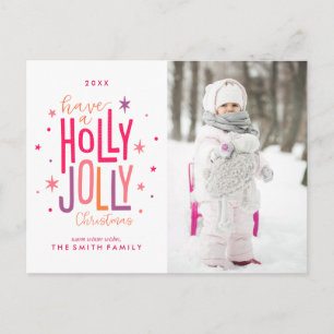 Cartes Pour Fêtes Annuelles Holly Jolly Christmas