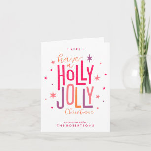 Cartes Pour Fêtes Annuelles Holly Jolly Custom