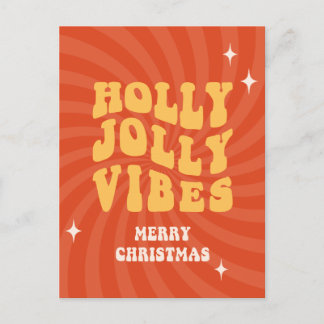 Cartes Pour Fêtes Annuelles Holly Jolly Vibes - Joyeux Noël