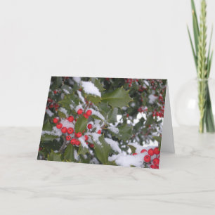 Cartes Pour Fêtes Annuelles "Hollyberry"