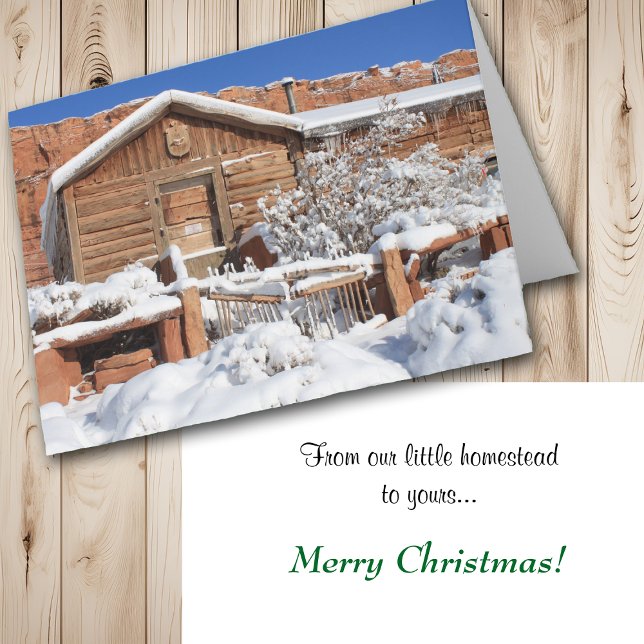 Cartes Pour Fêtes Annuelles Homestead d'hiver Noël (Créateur téléchargé)