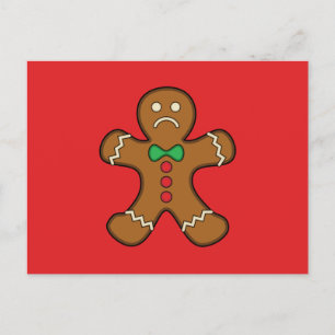 Cartes Pour Fêtes Annuelles Homme de pain d'épice triste