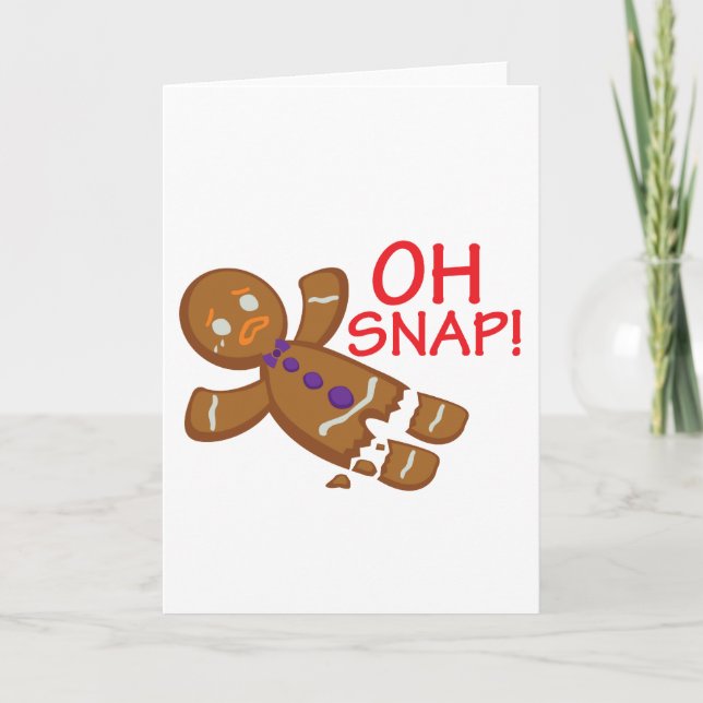 Cartes Pour Fêtes Annuelles Homme de pain d'épices (Devant)