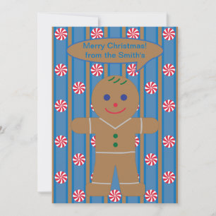 Cartes Pour Fêtes Annuelles Homme de pain d'épices amusant et fantaisiste
