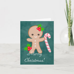 Cartes Pour Fêtes Annuelles Homme en pain d'épices avec Sucre de canne
