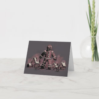 Cartes Pour Fêtes Annuelles Homme en pain d'épices Horreur