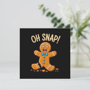 Cartes Pour Fêtes Annuelles Homme en pain d'épices Oh Snap Biscuit de Noël Cui