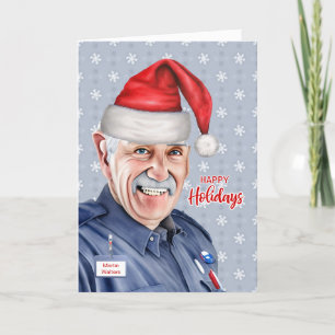 Cartes Pour Fêtes Annuelles Homme Potier Noël Nom personnalisé