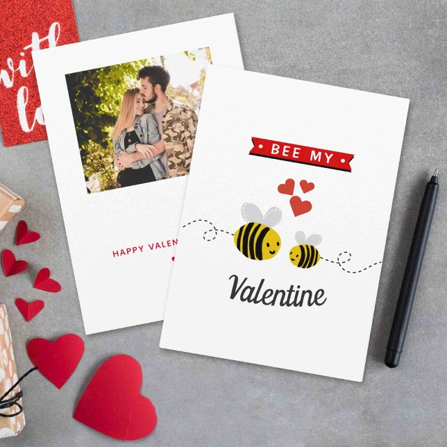Cartes Pour Fêtes Annuelles Honey Bee Funny Whimsy Saint-Valentin (Créateur téléchargé)