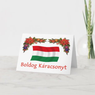 Cartes Pour Fêtes Annuelles Hongrois Boldog Karacsonyt