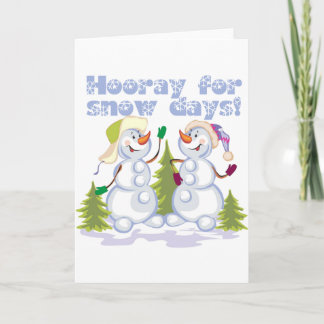 Cartes Pour Fêtes Annuelles HOORAY Pour Les Jours De Neige !
