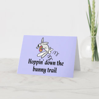 Cartes Pour Fêtes Annuelles Hoppin' Down The Bunny Trail