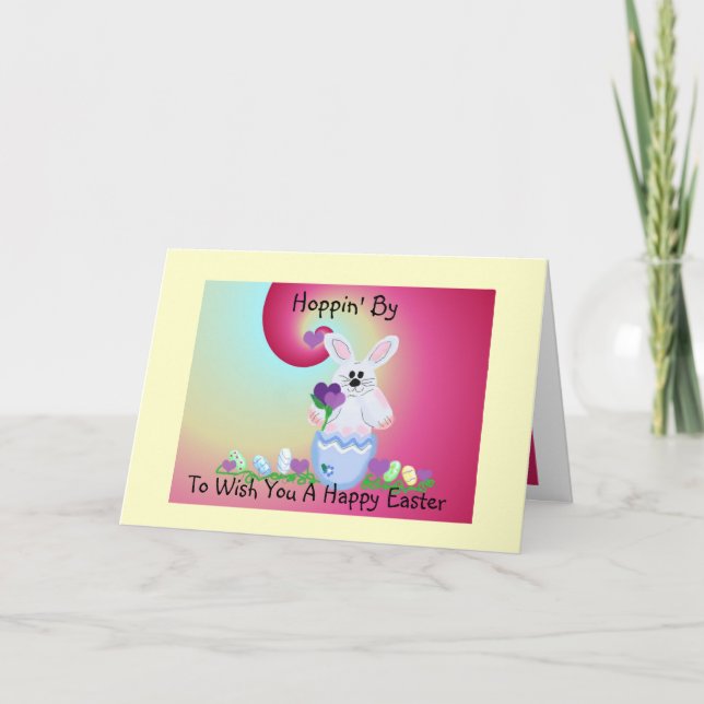 Cartes Pour Fêtes Annuelles Hoppin par pour vous souhaiter un ea heureux… (Devant)