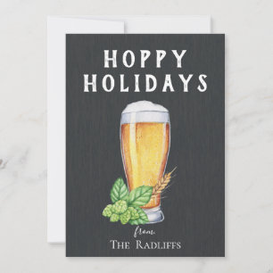 Cartes Pour Fêtes Annuelles Hoppy Holidays Chalkboard Flat Holiday Card