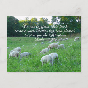 Cartes Pour Fêtes Annuelles Horloge de Moutons-Pâques/ avec Psaume biblique