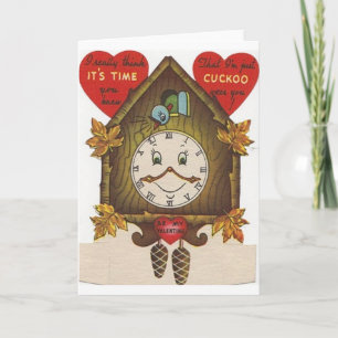 Cartes Pour Fêtes Annuelles Horloge vintage Valentine's Day Card