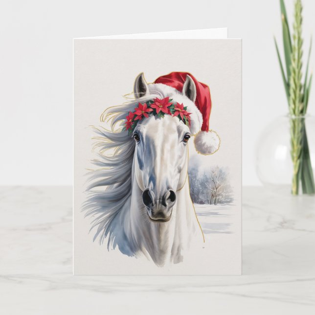 Cartes Pour Fêtes Annuelles  Horsey Christmas Greeting Card  (Devant)