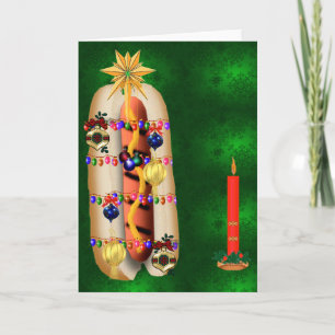 Cartes Pour Fêtes Annuelles Hot dog de Noël