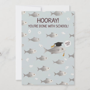 Cartes Pour Fêtes Annuelles Hourra, tu as fini avec un diplômé de l'école de p