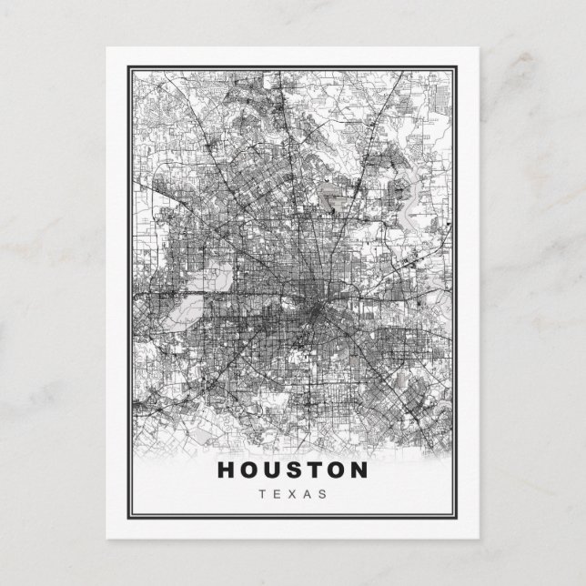 Cartes Pour Fêtes Annuelles Houston Map (Devant)