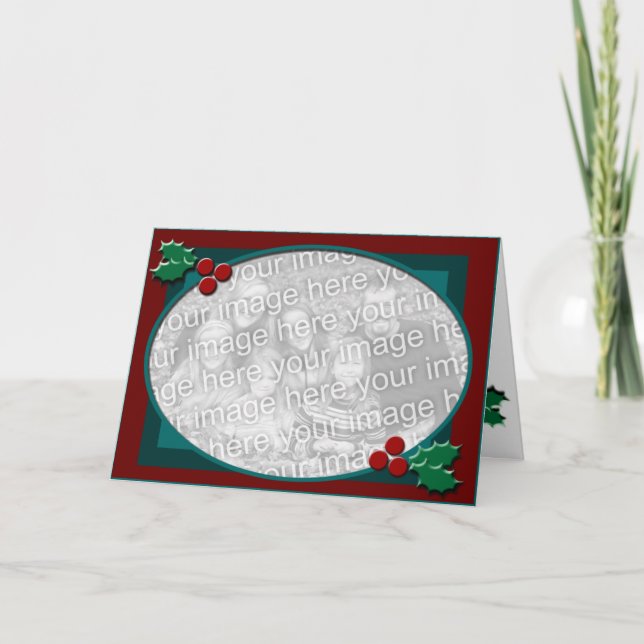 Cartes Pour Fêtes Annuelles Houx (Devant)
