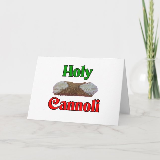 Cartes Pour Fêtes Annuelles Houx Cannoli (Devant)