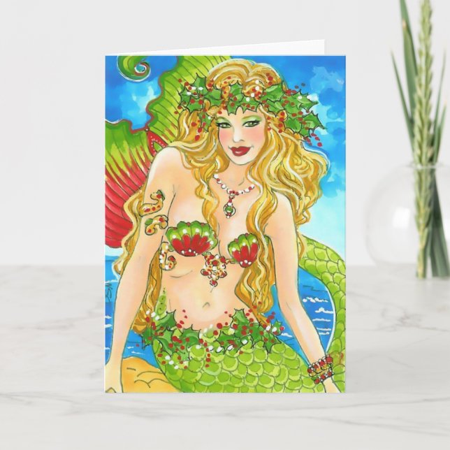 CARTES POUR FÊTES ANNUELLES HOUX PAR LA MER (Devant)