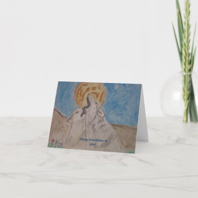 Cartes Pour Fêtes Annuelles howlidays heureux à vous ! (Devant)