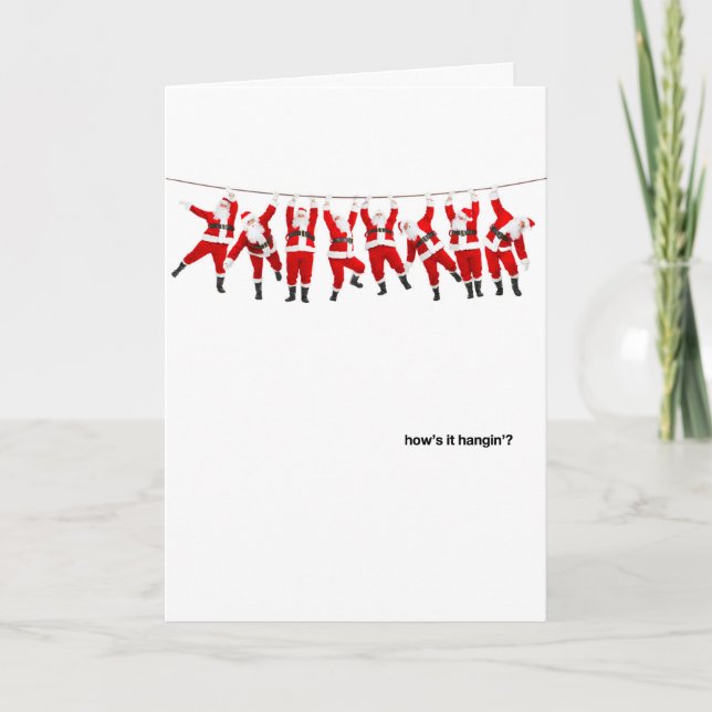 Cartes Pour Fêtes Annuelles How's it hangin' Santas (Devant)