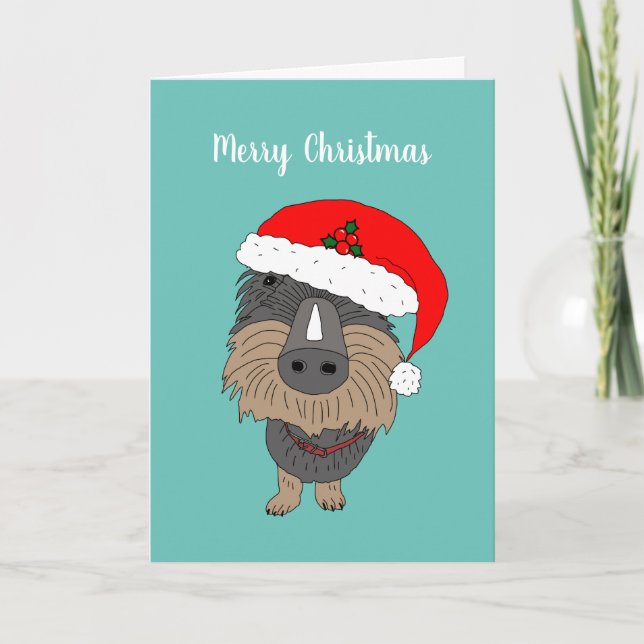 Cartes Pour Fêtes Annuelles Hugo le chien de saucisse (Devant)