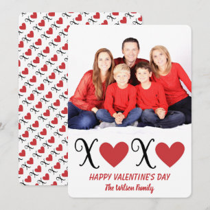 Cartes Pour Fêtes Annuelles Hugs et baisers Portrait de famille Saint-Valentin