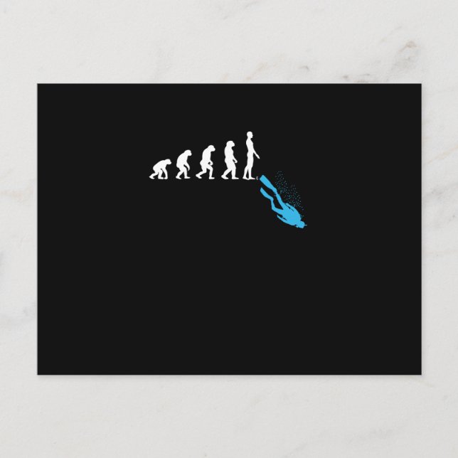 Cartes Pour Fêtes Annuelles Human Evolution Funny Plongée plongée plongée Grap (Devant)