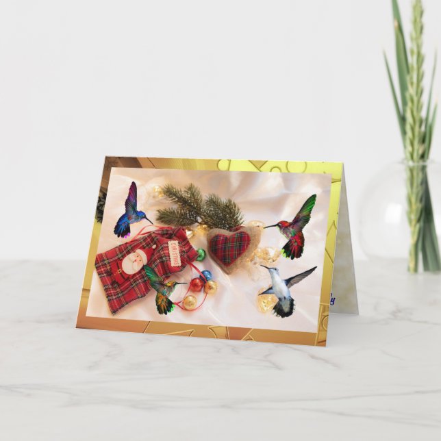 Cartes Pour Fêtes Annuelles Hummers de Noël (Devant)