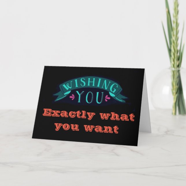 CARTES POUR FÊTES ANNUELLES "HUMOUR ADULTE-OBTENEZ "EXACTEMENT CE QUE VOUS VOU (Devant)