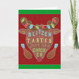 Cartes Pour Fêtes Annuelles Humour amusant de Noël à la poule mouillée
