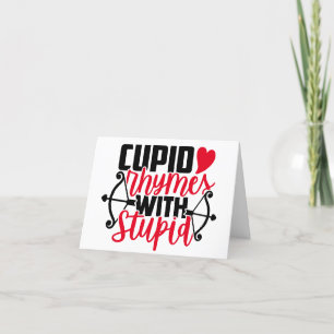 Cartes Pour Fêtes Annuelles Humour anti-Valentine Des rimes Cupides Avec Stu
