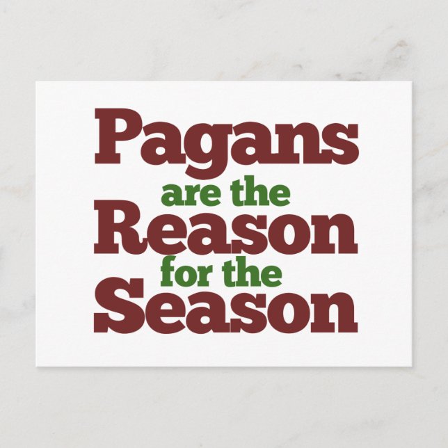 Cartes Pour Fêtes Annuelles Humour de la saison des fêtes de Pagans (Devant)