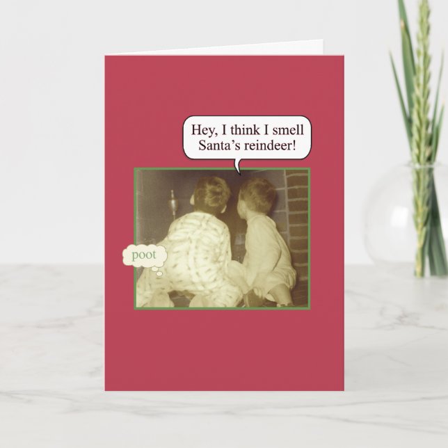 Cartes Pour Fêtes Annuelles Humour de Noël (Devant)