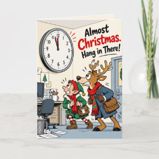 Cartes Pour Fêtes Annuelles Humour de Noël personnalisé pour collègues
