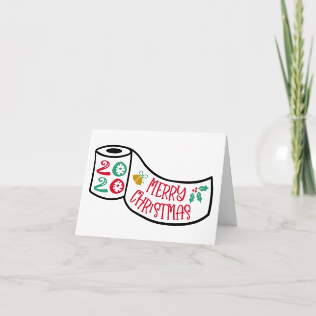 Cartes Pour Fêtes Annuelles Humour de Noël | rouleau de papier toilette 2020 (Devant)