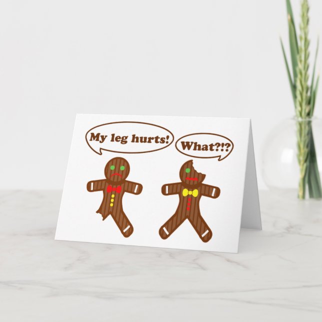 Cartes Pour Fêtes Annuelles Humour de pain d'épice (Devant)