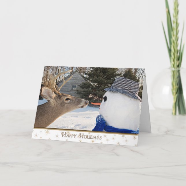 Cartes Pour Fêtes Annuelles Humour de vacances Snowman (Devant)