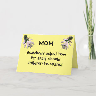 CARTES POUR FÊTES ANNUELLES HUMOUR DU JOUR DE LA MÈRE