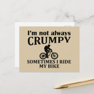 Cartes Pour Fêtes Annuelles Humour VTT Vélo drôle Citation Cyclisme