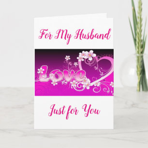 CARTES POUR FÊTES ANNUELLES ***HUSBAND*** VALENTINE'S DAY "LOVE" AND "WOW"